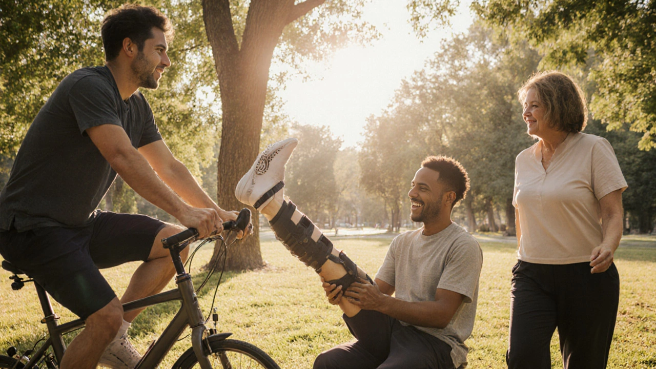 People engaging in low-impact exercises and physical therapy to manage knee pain without surgery.